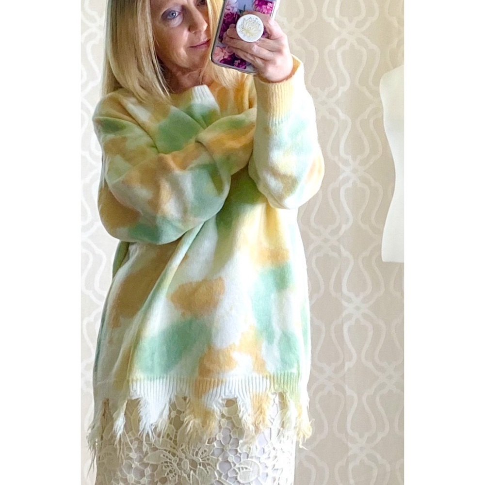 Time Flies Generation Hand Dip Distressed Sweater - Picture 7 of 11